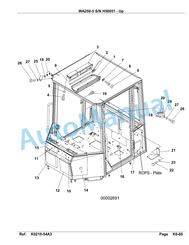 Komatsu WA250-5 Parts Manual H50051-UP 4 Komatsu WA250-5 Parts Manual H50051-UP-4