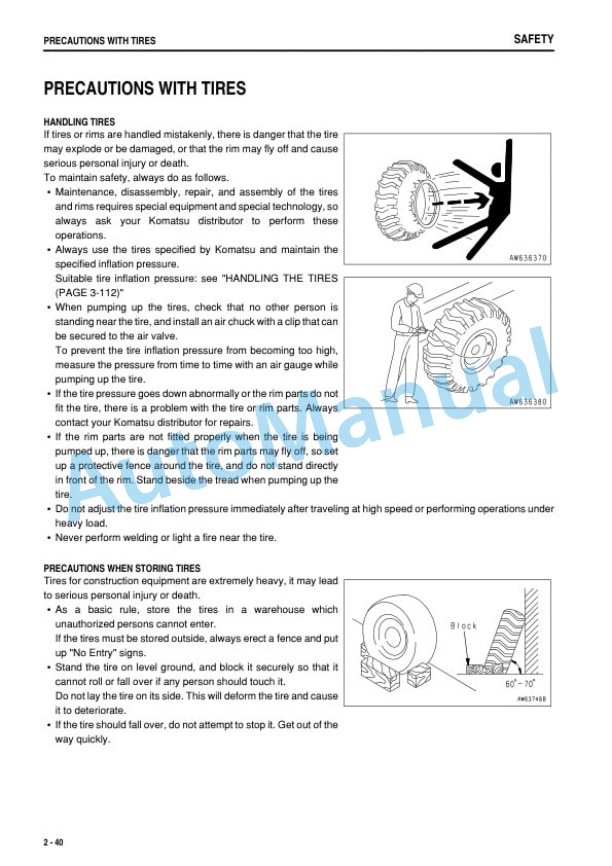 Alternative view of Komatsu WA250-5 Wheel Loader Operation and Maintenance Manual PEN00574-03