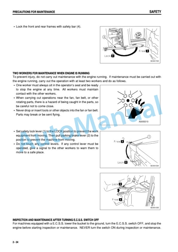 Alternative view of Komatsu WA250-5 Wheel Loader Operation and Maintenance Manual SEAM050500T