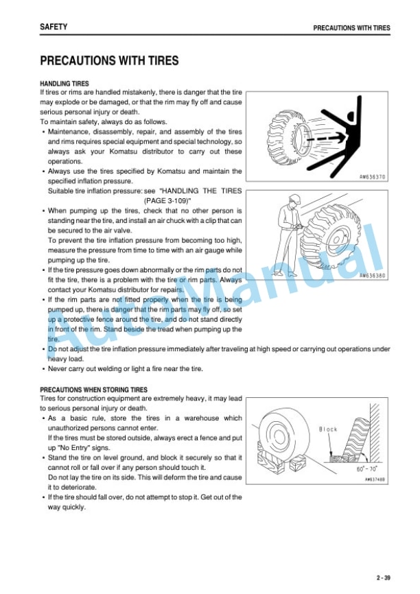 Alternative view of Komatsu WA250-5 Wheel Loader Operation and Maintenance Manual TEN00396-01