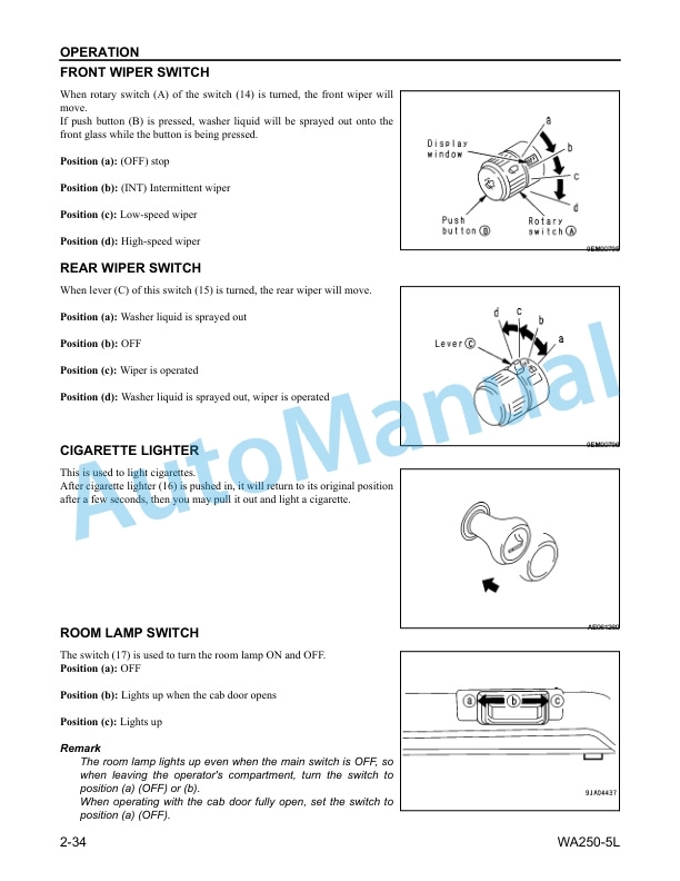 Komatsu WA250-5L Wheel Loader Operation and Maintenance Manual CEAM011301 3 Komatsu WA250-5L Wheel Loader Operation and Maintenance Manual CEAM011301 - Image 3