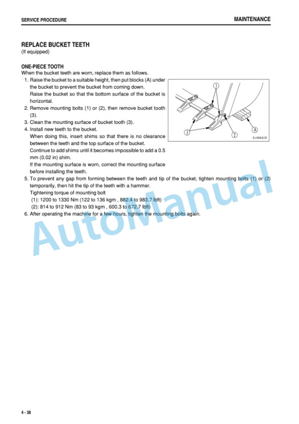 Komatsu WA250-6 Wheel Loader Operation and Maintenance Manual PEN00234-05 5 Komatsu WA250-6 Wheel Loader Operation and Maintenance Manual PEN00234-05 - Image 5