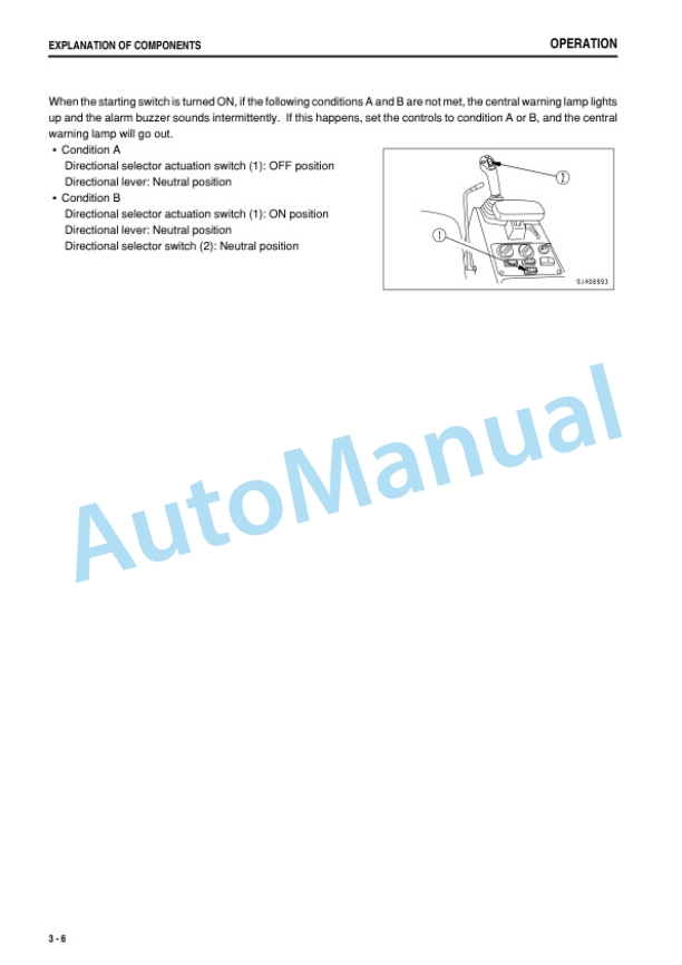 Alternative view of Komatsu WA250-6 Wheel Loader Operation and Maintenance Manual TEN00450-04