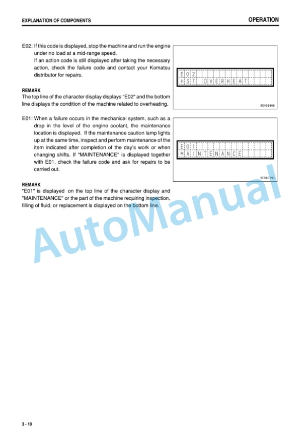 Alternative view of Komatsu WA250-6 Wheel Loader Operation and Maintenance Manual TEN00450-08