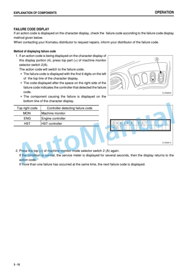 Alternative view of Komatsu WA250-6 Wheel Loader Operation and Maintenance Manual TEN00453-08