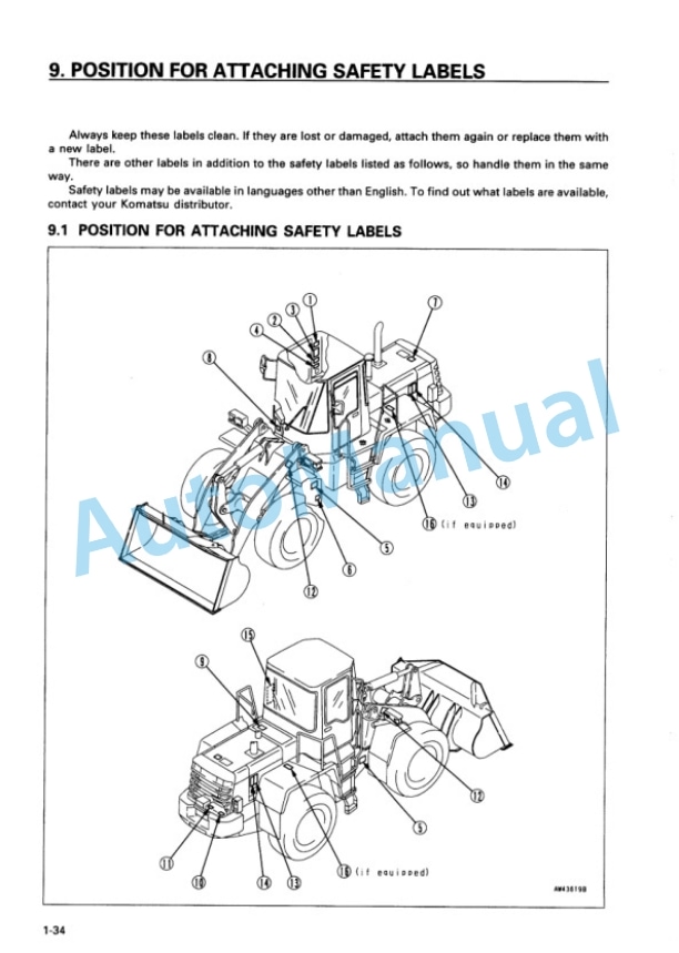 Alternative view of Komatsu WA250L-3 Avance Wheel Loader Operation and Maintenance Manual SEAM021102T
