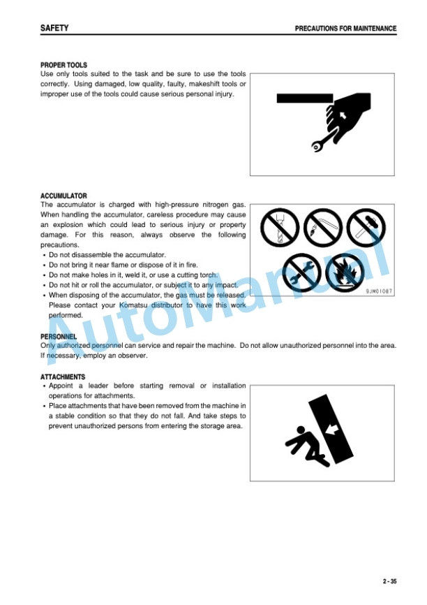 Alternative view of Komatsu WA250L-5 Galeo Wheel Loader Operation and Maintenance Manual SEAM056900T