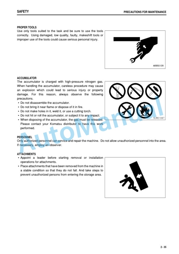 Alternative view of Komatsu WA250L-5 Galeo Wheel Loader Operation and Maintenance Manual TEN00156-00
