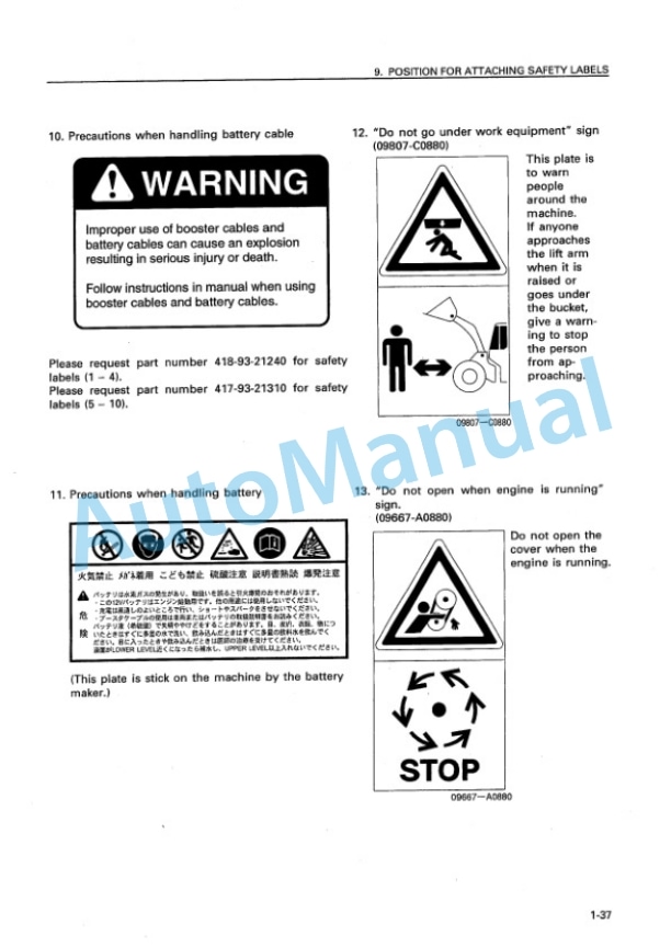 Alternative view of Komatsu WA250PT-3 Parallel Tool Carrier Wheel Loader Operation and Maintenance Manual SEAM022800