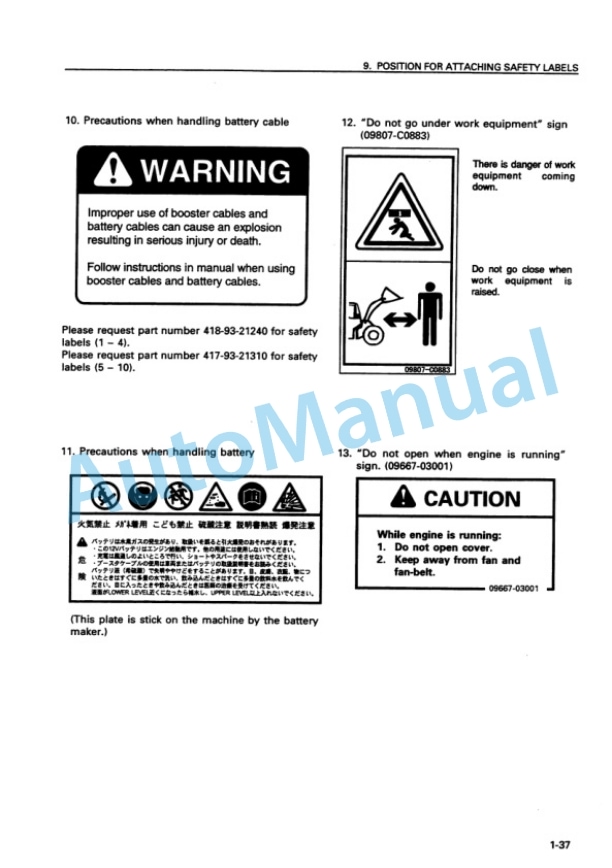 Alternative view of Komatsu WA250PT-3 Parallel Tool Carrier Wheel Loader Operation and Maintenance Manual SEAM034700T