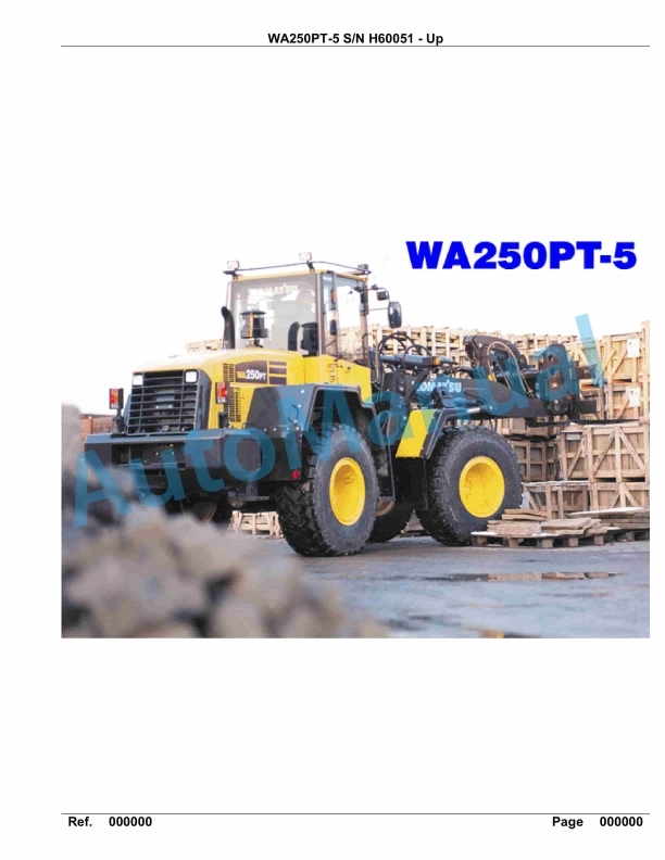 Komatsu WA250PT-5 Parts Manual H60051-up 1 Komatsu WA250PT-5 Parts Manual H60051-up