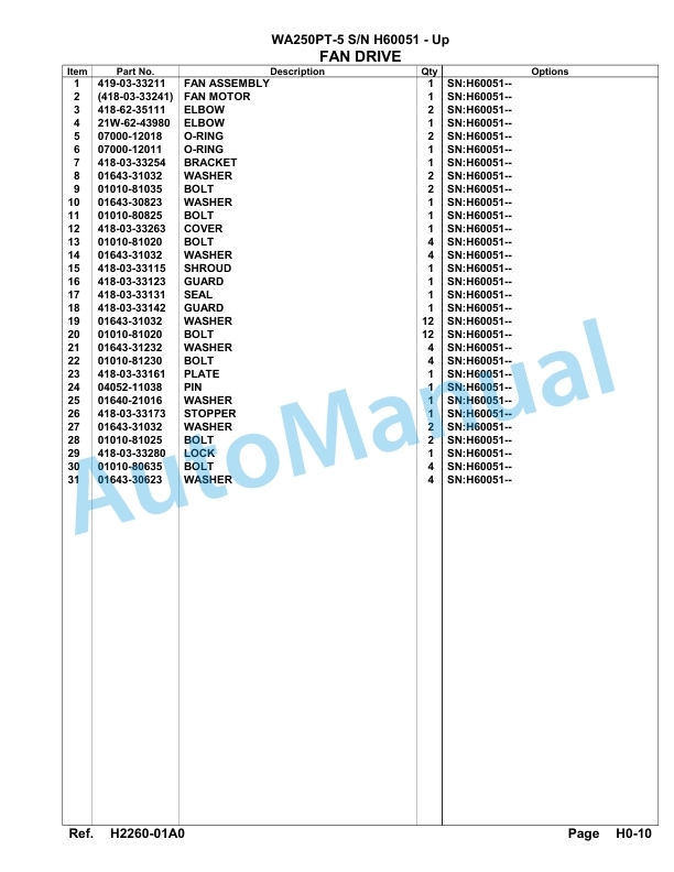 Komatsu WA250PT-5 Parts Manual H60051-up 3 Komatsu WA250PT-5 Parts Manual H60051-up-3
