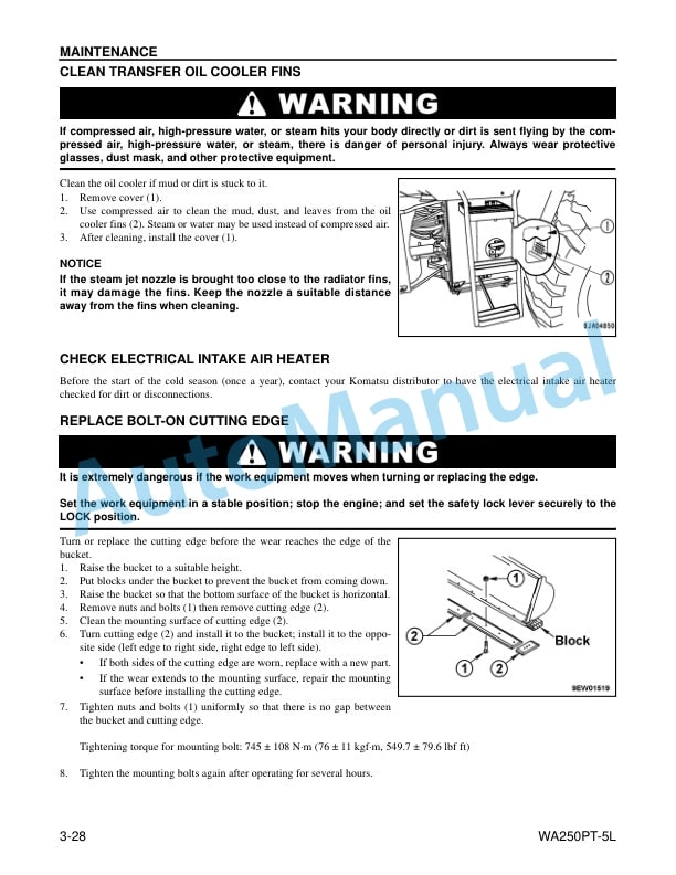 Komatsu WA250PT-5L Wheel Loader Operation and Maintenance Manual CEAM011402 5 Komatsu WA250PT-5L Wheel Loader Operation and Maintenance Manual CEAM011402 - Image 5