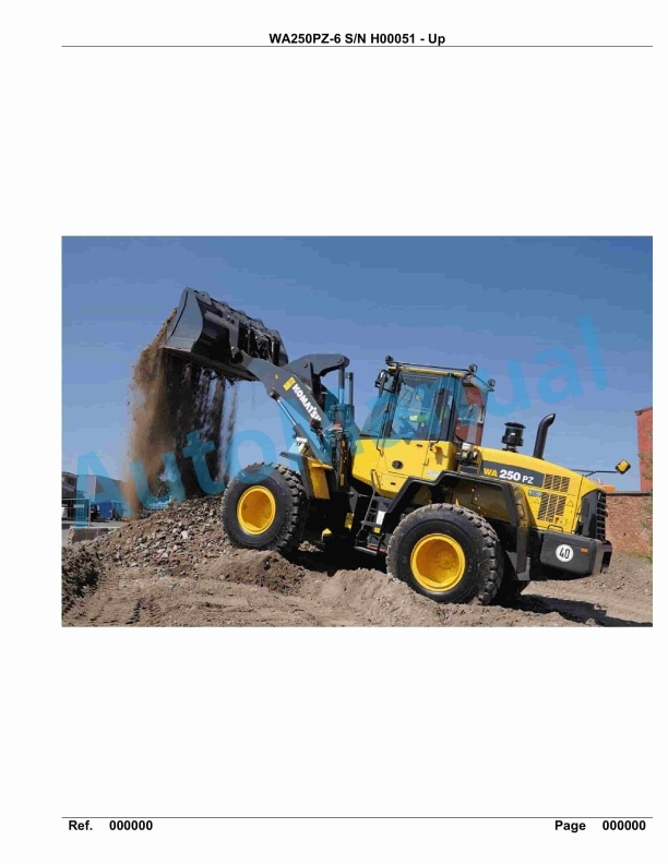 Komatsu WA250PZ-6 Parts Manual H00051-up 1 Komatsu WA250PZ-6 Parts Manual H00051-up