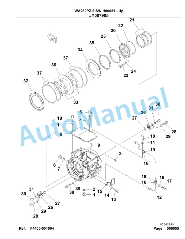 Komatsu WA250PZ-6 Parts Manual H00051-up 3 Komatsu WA250PZ-6 Parts Manual H00051-up-3