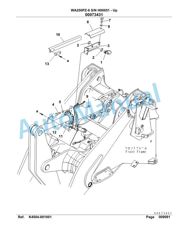 Komatsu WA250PZ-6 Parts Manual H00051-up 5 Komatsu WA250PZ-6 Parts Manual H00051-up-5