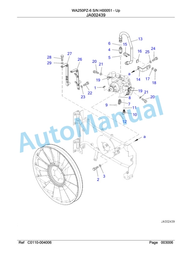 Komatsu WA250PZ-6 Wheel Loader Parts Manual H00051 2 Komatsu WA250PZ-6 Wheel Loader Parts Manual H00051-2
