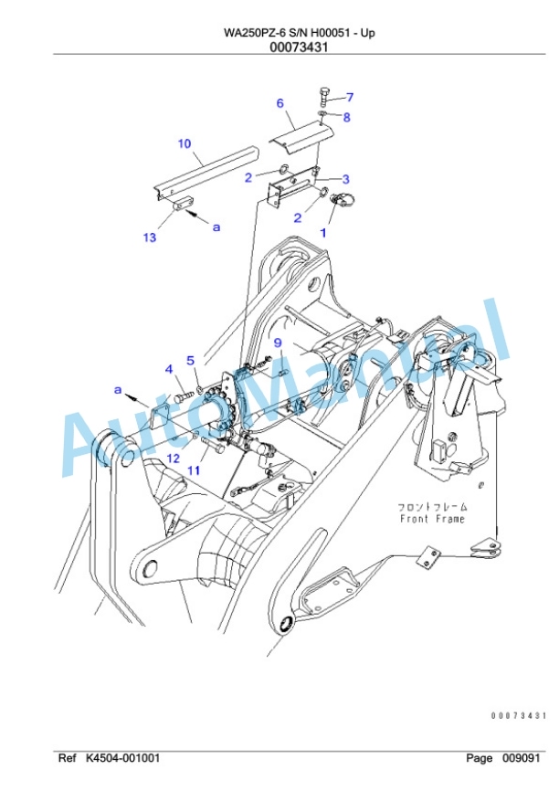 Komatsu WA250PZ-6 Wheel Loader Parts Manual H00051 5 Komatsu WA250PZ-6 Wheel Loader Parts Manual H00051-5