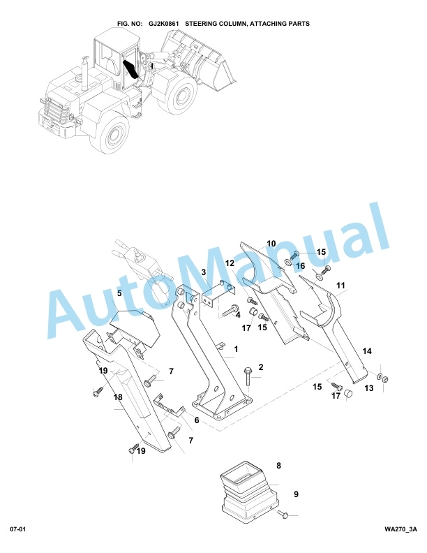 Komatsu WA270-3 Parts Manual WA270H20051 3 Komatsu WA270-3 Parts Manual WA270H20051-3