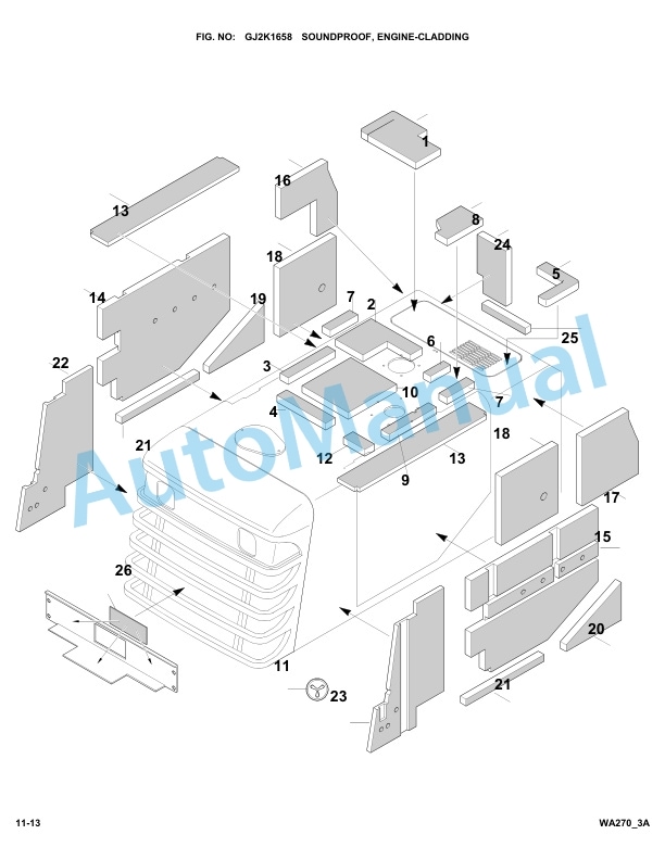 Komatsu WA270-3 Parts Manual WA270H20051 4 Komatsu WA270-3 Parts Manual WA270H20051-4