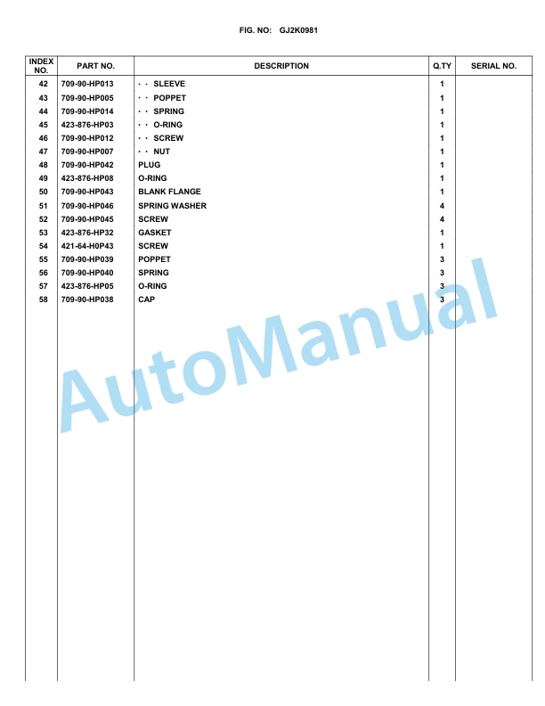 Komatsu WA270-3 Parts Manual WA270H21038 5 Komatsu WA270-3 Parts Manual WA270H21038-5
