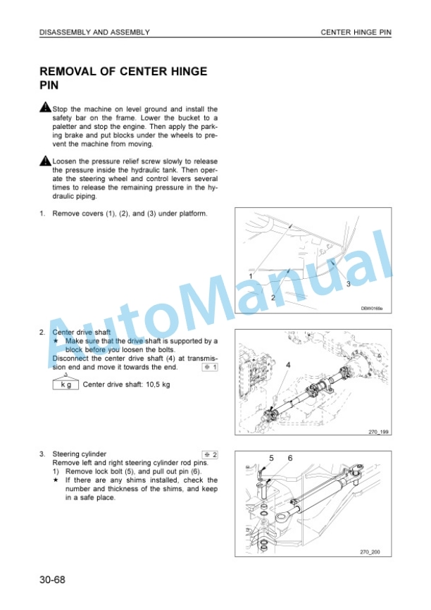 Komatsu WA270-3, WA270PT-3 Wheel Loader Shop Manual VEBM340200 4 Komatsu WA270-3, WA270PT-3 Wheel Loader Shop Manual VEBM340200 - Image 4
