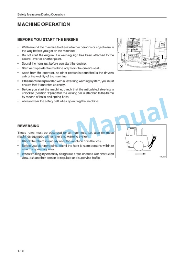Alternative view of Komatsu WA270-3 Wheel Loader Operation and Maintenance Manual VEAM340300