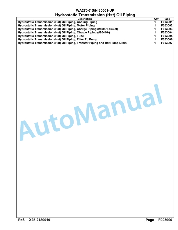 Komatsu WA270-7 Parts Manual 80001-UP 2 Komatsu WA270-7 Parts Manual 80001-UP-2