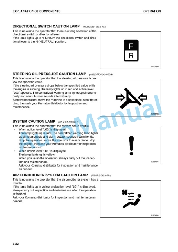 Alternative view of Komatsu WA270-7 Wheel Loader Operation and Maintenance Manual CEAM028001