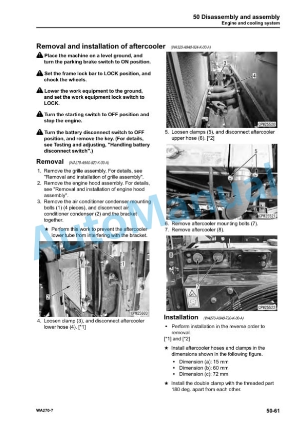 Komatsu WA270-7 Wheel Loader Shop Manual CEBM027601 5 Komatsu WA270-7 Wheel Loader Shop Manual CEBM027601 - Image 5