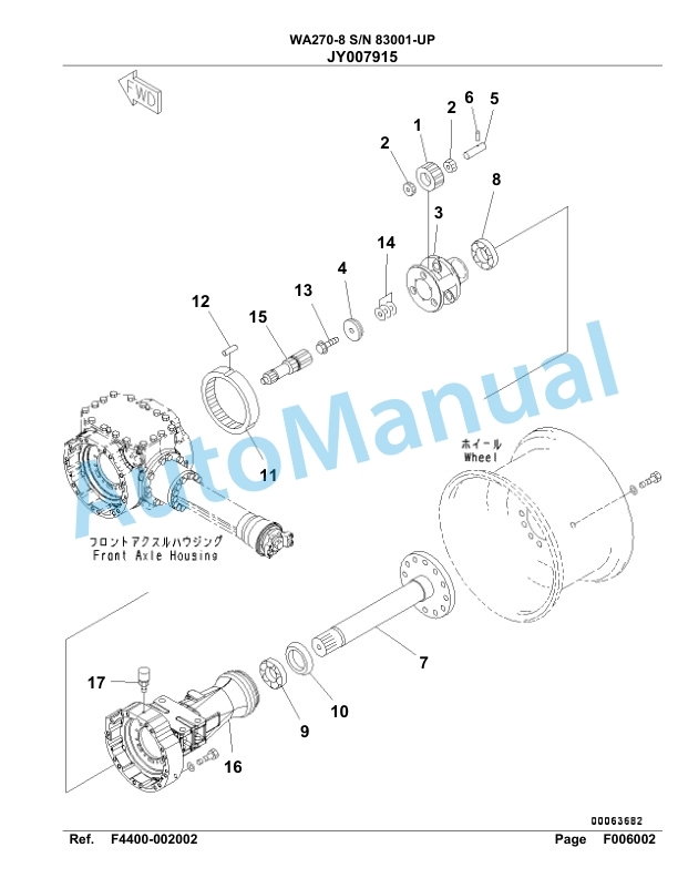 Komatsu WA270-8 Parts Manual WA00017H 2 Komatsu WA270-8 Parts Manual WA00017H-2