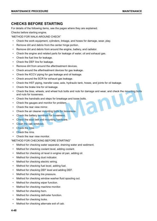 Komatsu WA270-8 Wheel Loader Operation and Maintenance Manual TEN00985-00 5 Komatsu WA270-8 Wheel Loader Operation and Maintenance Manual TEN00985-00 - Image 5