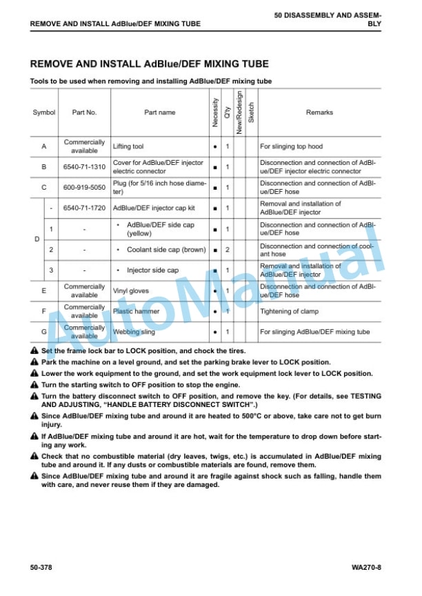 Komatsu WA270-8 Wheel Loader Shop Manual SEN06600-04 5 Komatsu WA270-8 Wheel Loader Shop Manual SEN06600-04 - Image 5