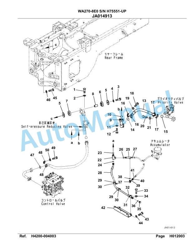 Komatsu WA270-8E0 Parts Manual WA00041H 3 Komatsu WA270-8E0 Parts Manual WA00041H-3