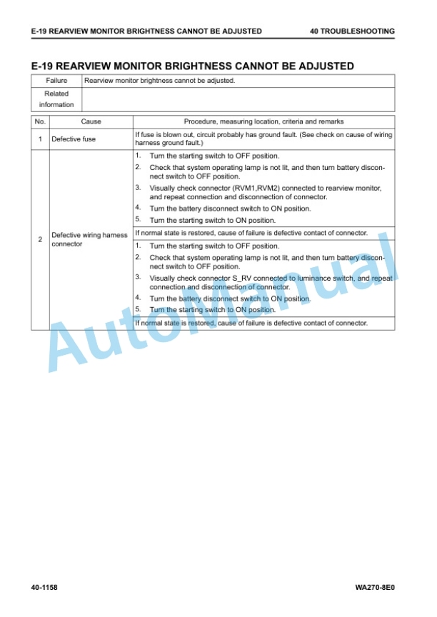 Komatsu WA270-8E0 Wheel Loader Shop Manual SEN06793-01 4 Komatsu WA270-8E0 Wheel Loader Shop Manual SEN06793-01 - Image 4