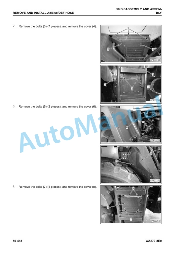 Komatsu WA270-8E0 Wheel Loader Shop Manual SEN06793-01 5 Komatsu WA270-8E0 Wheel Loader Shop Manual SEN06793-01 - Image 5