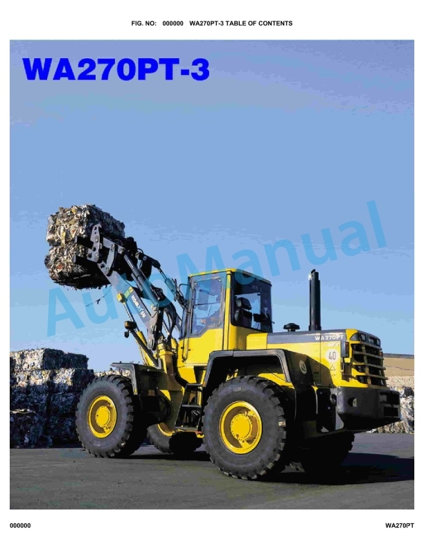 Komatsu WA270PT-3 Parts Manual WA270PT 1 Komatsu WA270PT-3 Parts Manual WA270PT