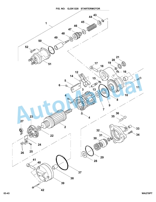 Komatsu WA270PT-3 Parts Manual WA270PT 2 Komatsu WA270PT-3 Parts Manual WA270PT-2