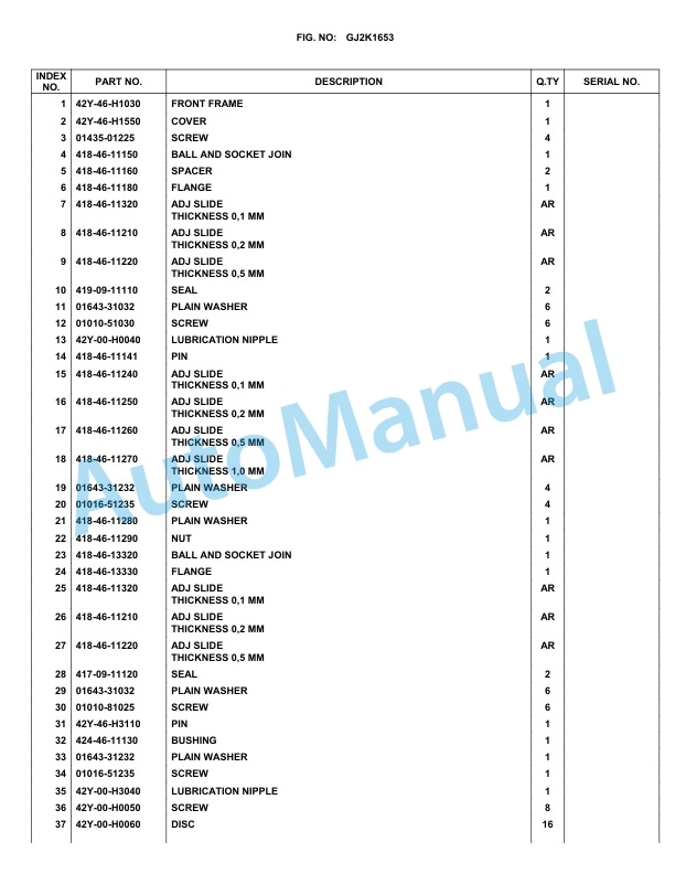 Komatsu WA270PT-3 Parts Manual WA270PT 4 Komatsu WA270PT-3 Parts Manual WA270PT-4