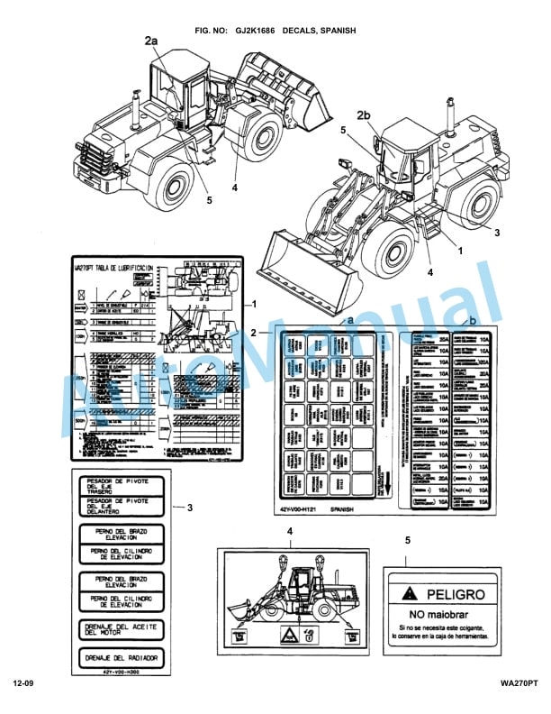 Komatsu WA270PT-3 Parts Manual WA270PT 5 Komatsu WA270PT-3 Parts Manual WA270PT-5