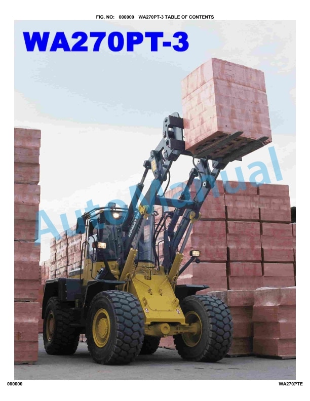 Komatsu WA270PT-3 Parts Manual WA270PTE 1 Komatsu WA270PT-3 Parts Manual WA270PTE