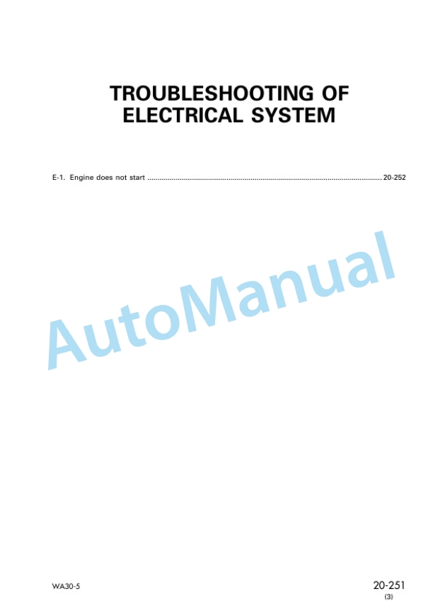 Komatsu WA30-5 Avance Wheel Loader Shop Manual SEBM016503 3 Komatsu WA30-5 Avance Wheel Loader Shop Manual SEBM016503 - Image 3