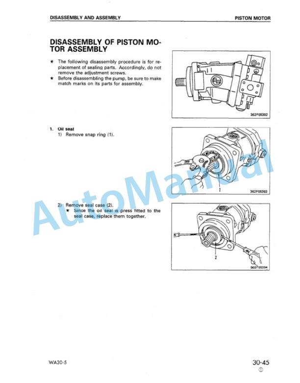 Komatsu WA30-5 Avance Wheel Loader Shop Manual SEBM016503 4 Komatsu WA30-5 Avance Wheel Loader Shop Manual SEBM016503 - Image 4