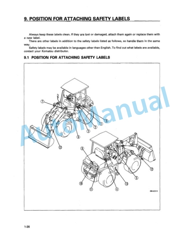 Alternative view of Komatsu WA30-5, WA50-3 Wheel Loader Operation and Maintenance Manual SEAM034300