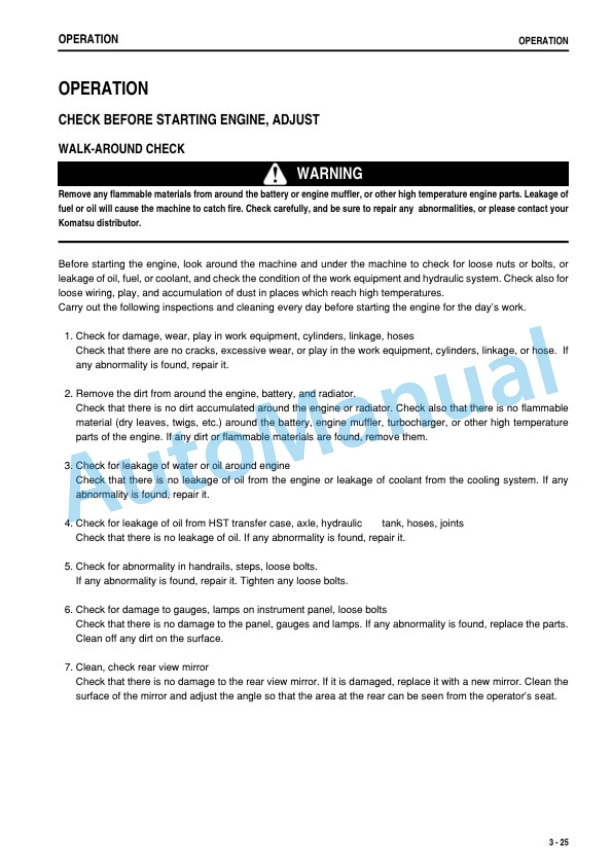 Komatsu WA30-5, WA50-3 Wheel Loader Operation and Maintenance Manual SEAM059800T 3 Komatsu WA30-5, WA50-3 Wheel Loader Operation and Maintenance Manual SEAM059800T - Image 3