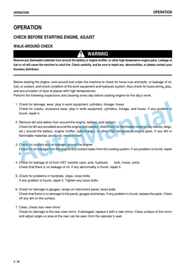 Komatsu WA30-5, WA50-3 Wheel Loader Operation and Maintenance Manual TEN00071-00 3 Komatsu WA30-5, WA50-3 Wheel Loader Operation and Maintenance Manual TEN00071-00 - Image 3
