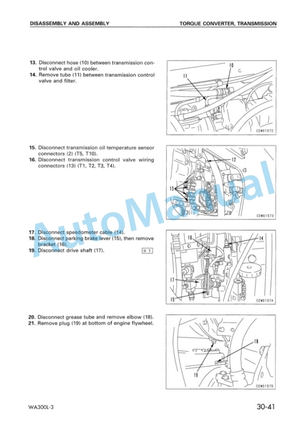 Komatsu WA300L-3 Avance Loader Shop Manual SEBM017300 4 Komatsu WA300L-3 Avance Loader Shop Manual SEBM017300 - Image 4