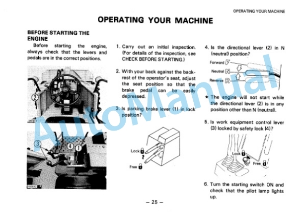Alternative view of Komatsu WA320-1 Wheel Loader Operation and Maintenance Manual SEAMU419C102