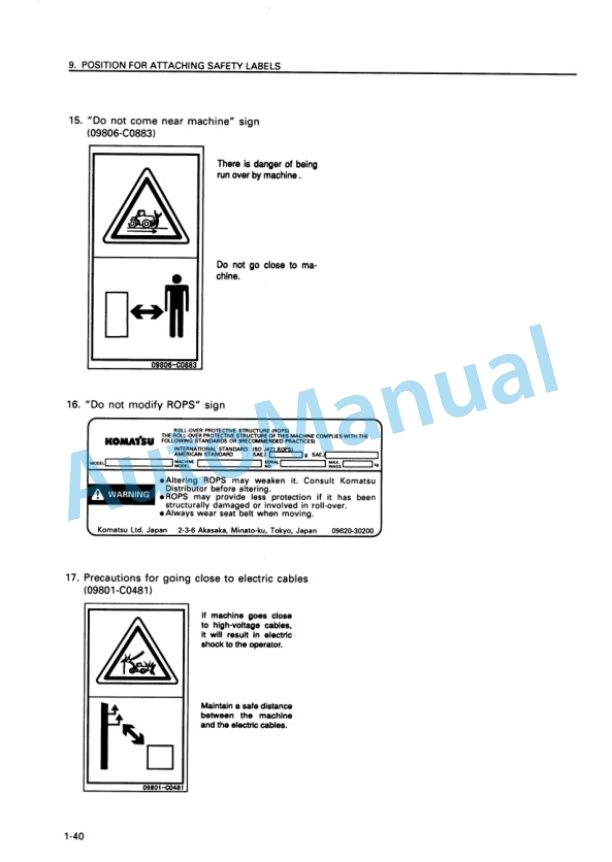 Alternative view of Komatsu WA320-3 Avance Auto Shift Transmission Wheel Loader Operation and Maintenance Manual PEN00260-00