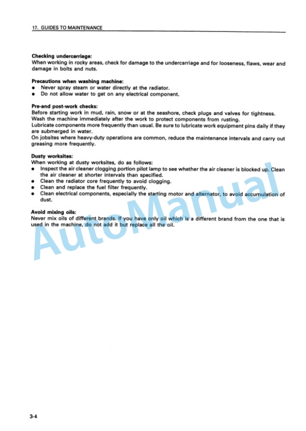 Komatsu WA320-3 Avance Auto Shift Transmission Wheel Loader Operation and Maintenance Manual PEN00260-00 4 Komatsu WA320-3 Avance Auto Shift Transmission Wheel Loader Operation and Maintenance Manual PEN00260-00 - Image 4